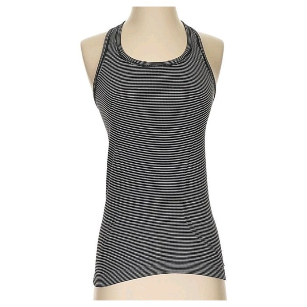 Lululemon Swiftly Tech Racerback Tank‎ Top Running Yoga Womens 4 Striped Outdoor